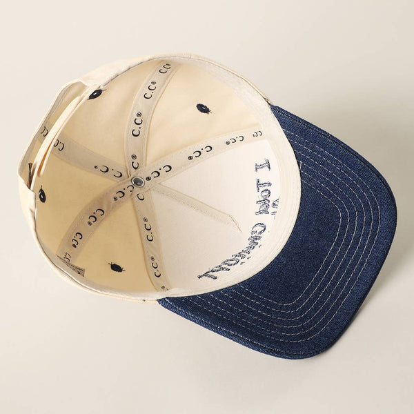I TOLD CHATGPT ABOUT U Embroidery Two-Tone Trucker Hat