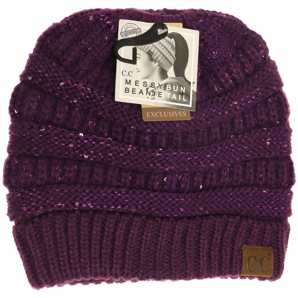 C.C Beanie - Sequin CC Beanie Tail Beanie MB730
