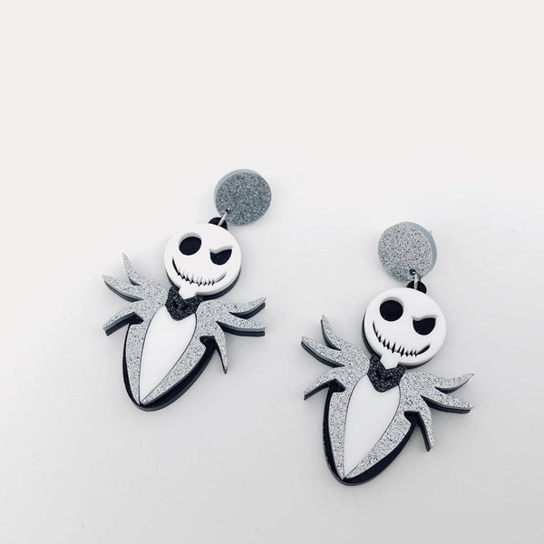 Mio Queena - Halloween Jack Acrylic Pendant Post Earrings