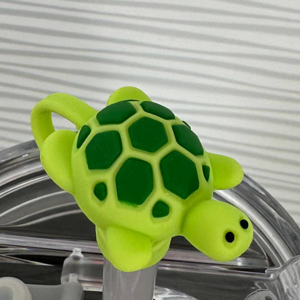 iconic mi - Straw Covers Green Turtle 10mm