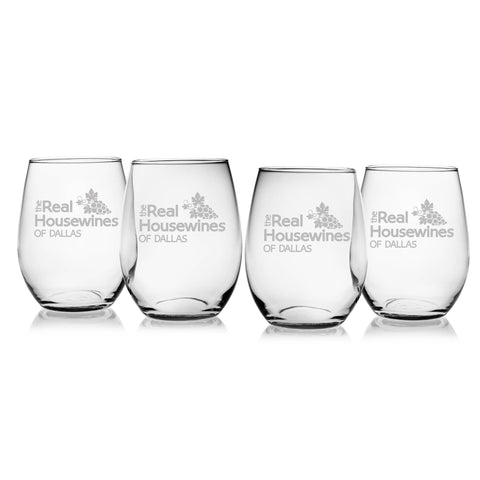 Susquehanna Glass Company - Customizable Real Housewines Stemless Wine Glasses