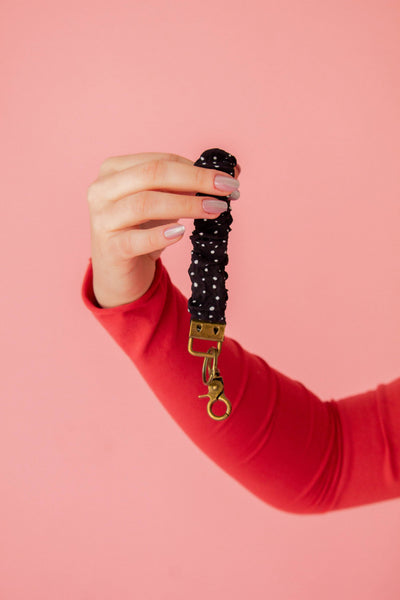 Shop Andi - Black Polka Dot Keychain