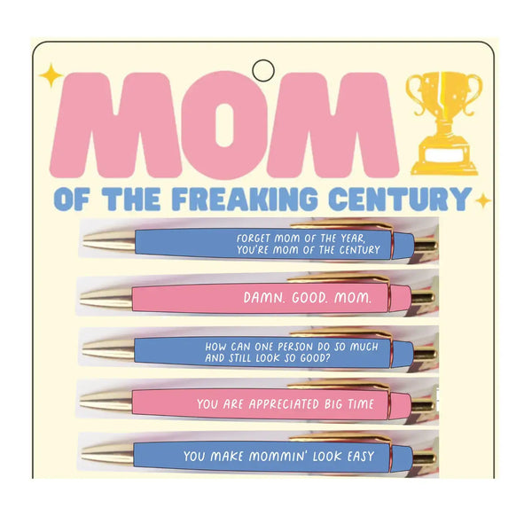 FUN CLUB - Mom Of The Freaking Century Pen Set (mothers day, gift) (Cop