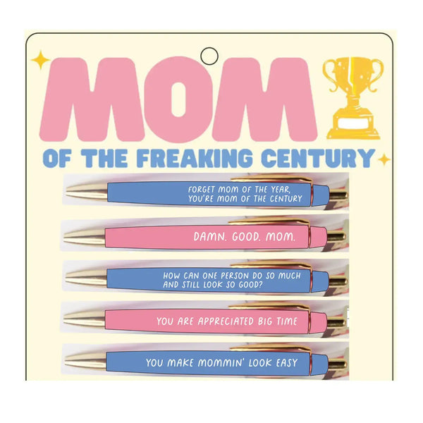 FUN CLUB - Mom Of The Freaking Century Pen Set (mothers day, gift) (Cop