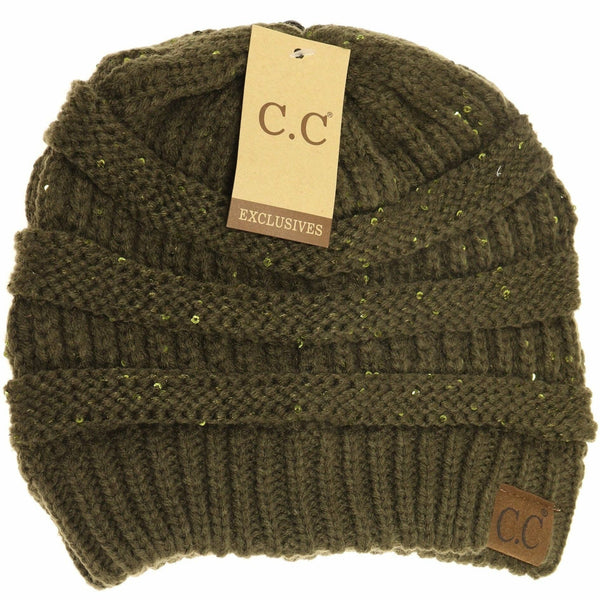 C.C Beanie - Sequin CC Beanies HAT730