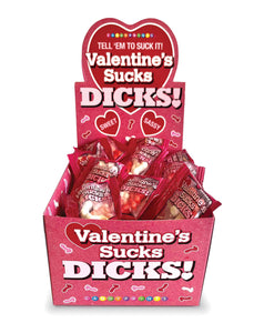 Little Genie Productions - Valentine's Sucks Dicks Candy - 100 Pack Display