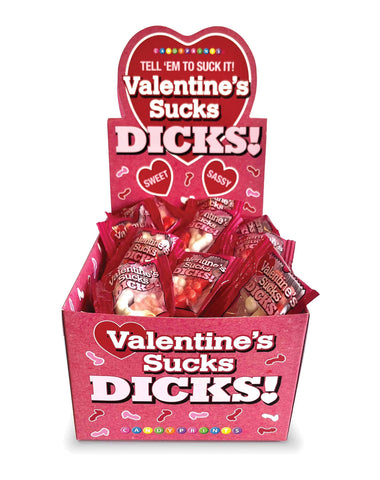 Little Genie Productions - Valentine's Sucks Dicks Candy - 100 Pack Display