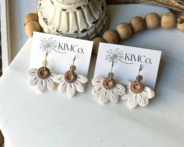 KIMCo. - Polymer Clay Earrings - Everyday - Flowers/Daisy