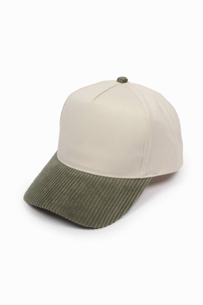 David And Young - Corduroy Brim 5 Panel Baseball Cap