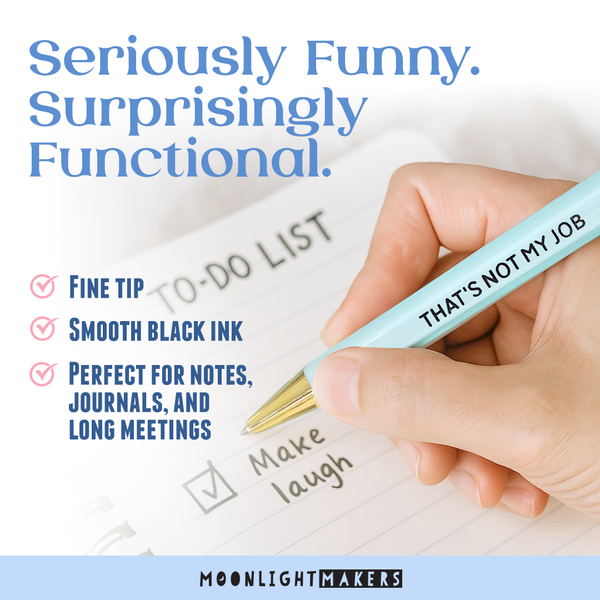 Moonlight Makers - Work Sucks - Funny Pen Set - Office Humor, Gift for Coworker