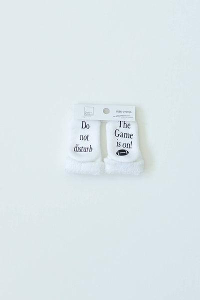 Dorothy’s Reason - Do Not Disturb The Game is on Football Baby Socks | Sports