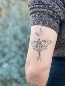 NatureTats - Luna Moth Temporary Tattoo