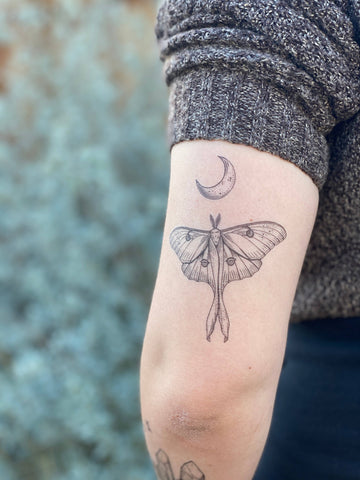 NatureTats - Luna Moth Temporary Tattoo