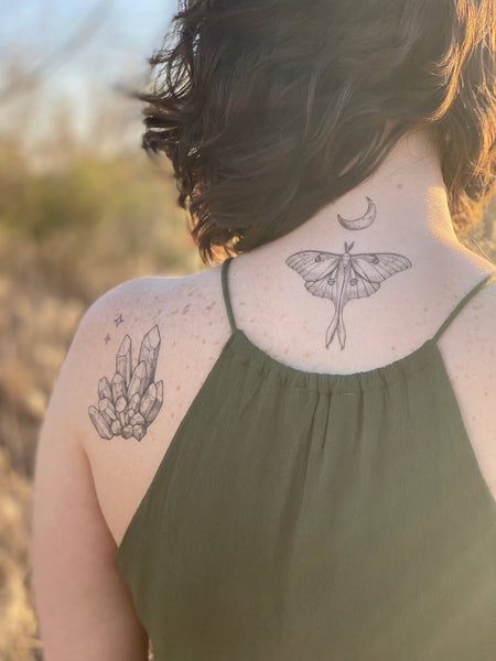 NatureTats - Luna Moth Temporary Tattoo