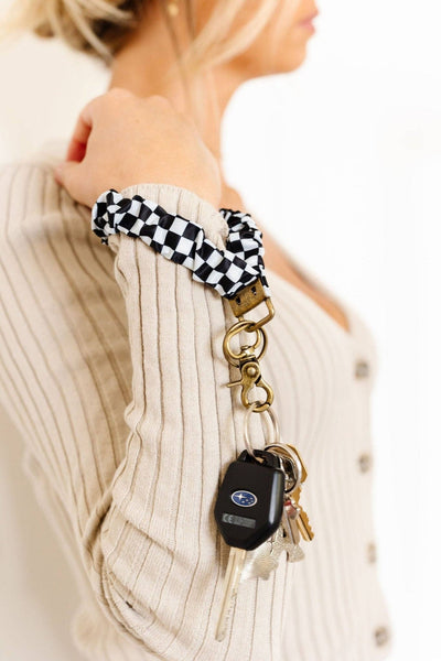 Shop Andi - Black Checkerboard Keychain