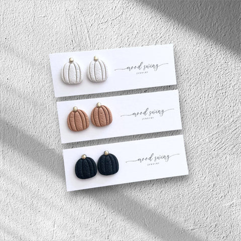 Mood Swing Jewelry - Pumpkin Patch Collection | Polymer Clay Studs