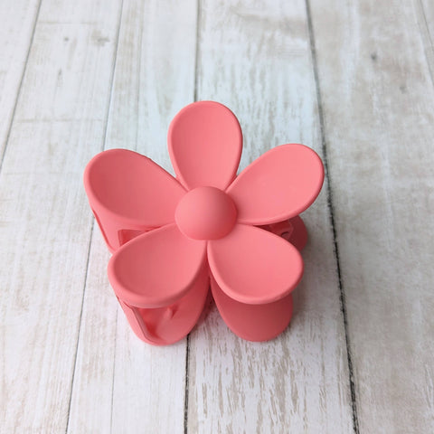 iconic mi - Daisy Flower Matt Hair Accessory Claw Clip 3": Raspberry