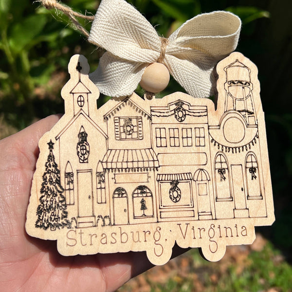 Geaux Magnolia - Small Town Street Custom Christmas Ornament Main Street