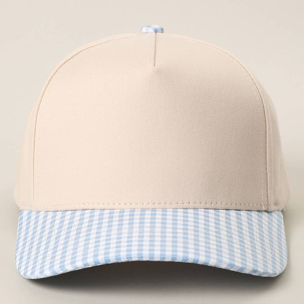 Fashion City - Small Gingham Check Two-Tone Trucker Hat