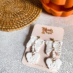 Blush and Bash Studio - Skeleton Earrings - Halloween Earrings