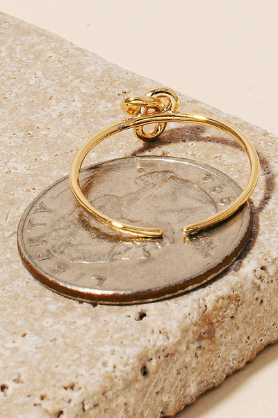Anarchy Street - Dainty Metallic Knot Band Ring
