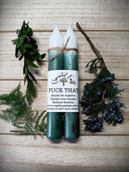 Elemental Earth Shop - Fuck That herbal intention candles
