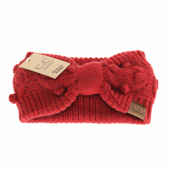 C.C Beanie - Bobble Knit C.C Head Wrap HW3836