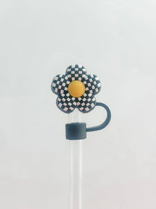 Harris Girls & Co. - Straw Cover 10MM "Checkered Flower Black"