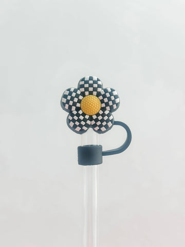 Harris Girls & Co. - Straw Cover 10MM "Checkered Flower Black"