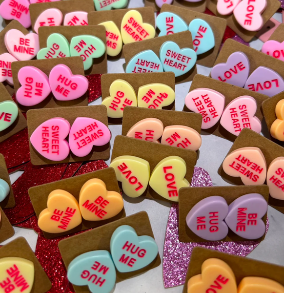 Valentines Mix Heart Stud Earrings