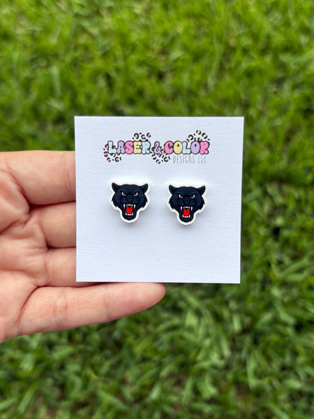 Laser & Color Designs LLC - Mascot Earrings, Football, Team Spirit, School