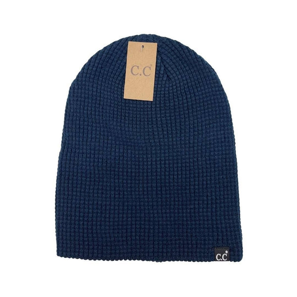 C.C Beanie - Unisex Waffle Knit Cuffed/Slouchy C.C. Beanie HTM4022