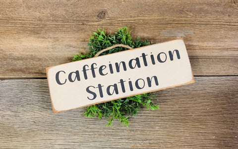North Fork Mercantile - Caffeination Station, Coffee Bar Decor, Coffee Sign