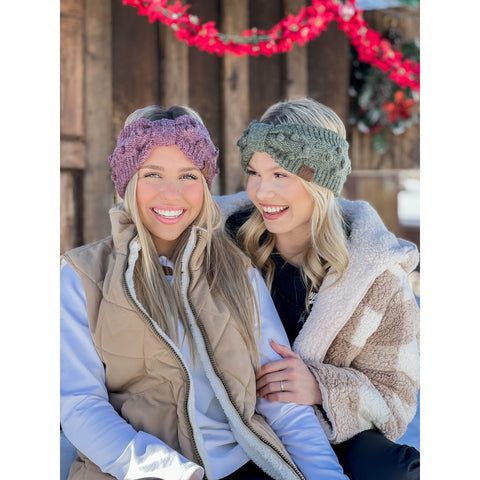 C.C Beanie - Bobble Knit C.C Head Wrap HW3836