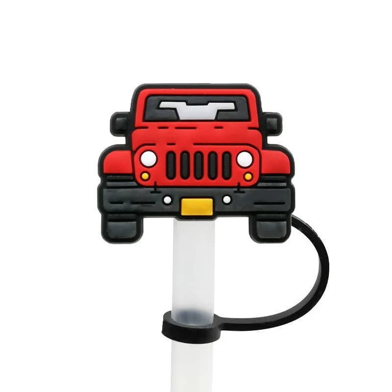 iconic mi - Straw Cover Red Jeep 10mm