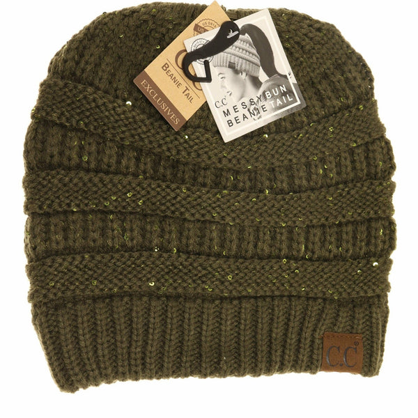 C.C Beanie - Sequin CC Beanie Tail Beanie MB730
