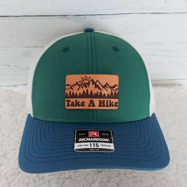 Trendy Transfers - Take A Hike TAN Leather Patch