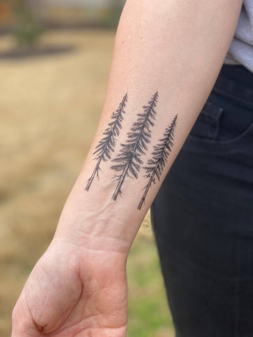 NatureTats - Pine Trees Temporary Tattoo