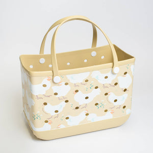 American Farm Company - Spring Chicken Beach Rubber Durable Tote Bag