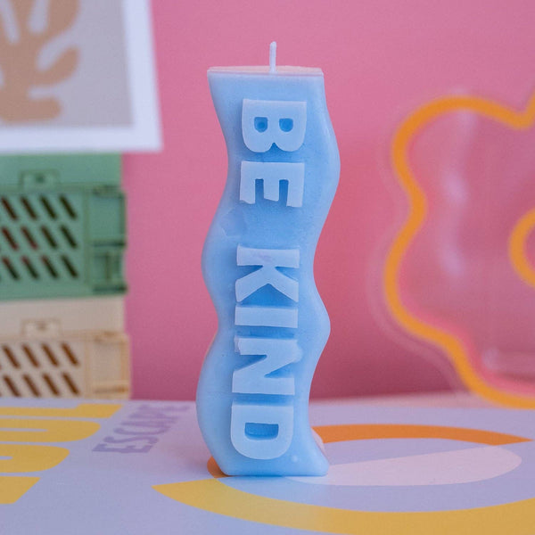 Candle Lume - Be Kind Pillar Candle: Light Purple
