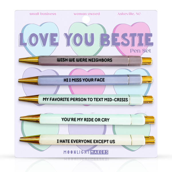 Moonlight Makers - Love You Bestie - Pen Set - Gift, Birthday