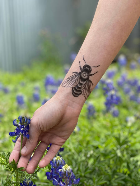 NatureTats - Big Bee Temporary Tattoo