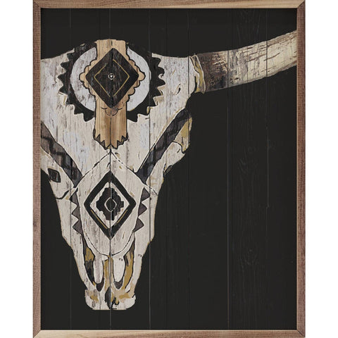 Kendrick Home - Tribal Longhorn Skull Black