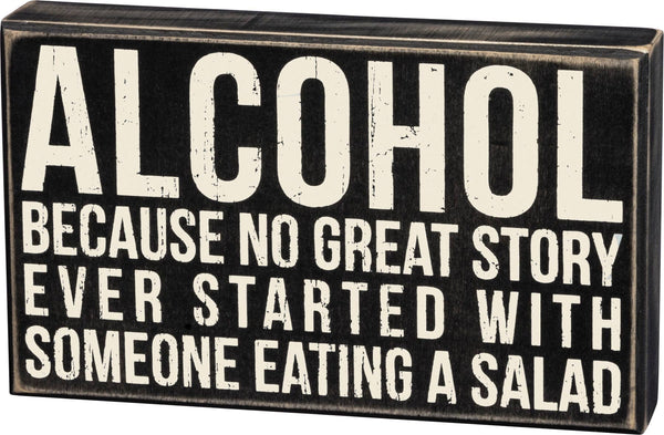 Primitives by Kathy - Alcohol Box Sign