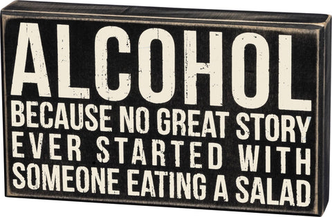 Primitives by Kathy - Alcohol Box Sign