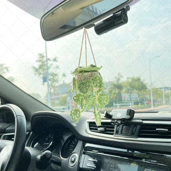 TOMOPOD LLC - Crochet Monstera Plant, Car Plant Hanging, Plant Lover Decor