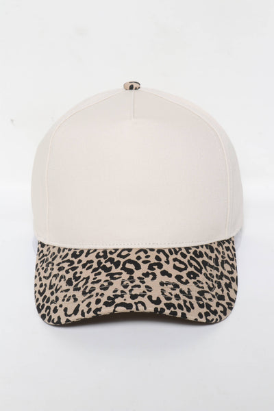 David And Young - Leopard Print Brim 5-Panel Blank Cap