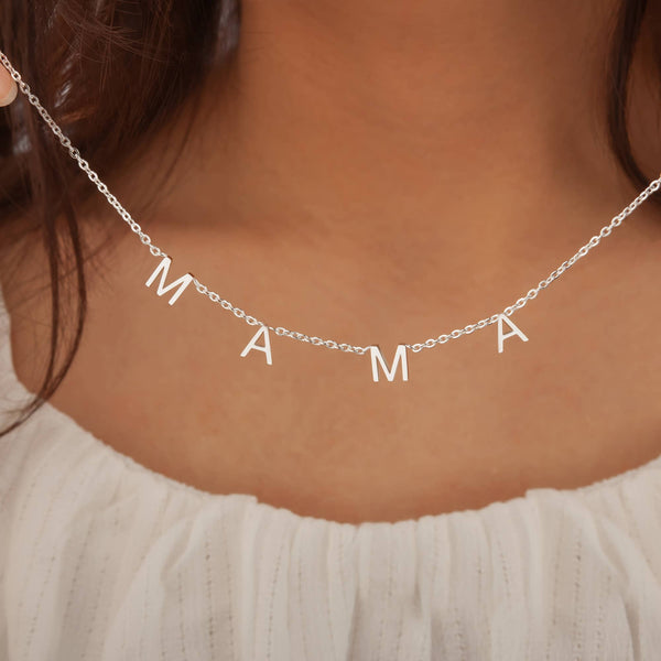 Anavia - Mother's Day Mama Necklace Gift for New Mom Jewelry Pendant: Silver