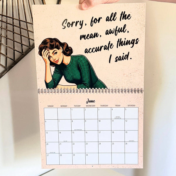Corporate Snark - 2027 I Wish Being a Bitch Paid The Bills Calendar