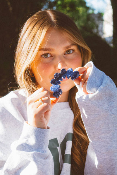 Shop Andi - Navy Hearts Claw Clip